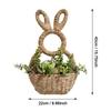 Easter Bunny Wall Hanging Woven Basket, Handmade Bunny Woven Plant Hanging Basket, Outdoor Bunny Wall Decorative Flower Basket