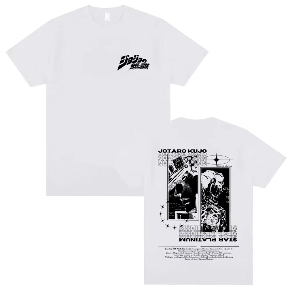 

2026 new Comic JOJOs Bizarre Adventure Akatsuka Shintaros Platinum Star Pattern Tshirt Casual Pure Cotton 4XL