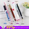 Clear Acrylic Pen and Cosmetic Display Stand for Fountain Pens, Lipsticks, and Eyebrow Pencils