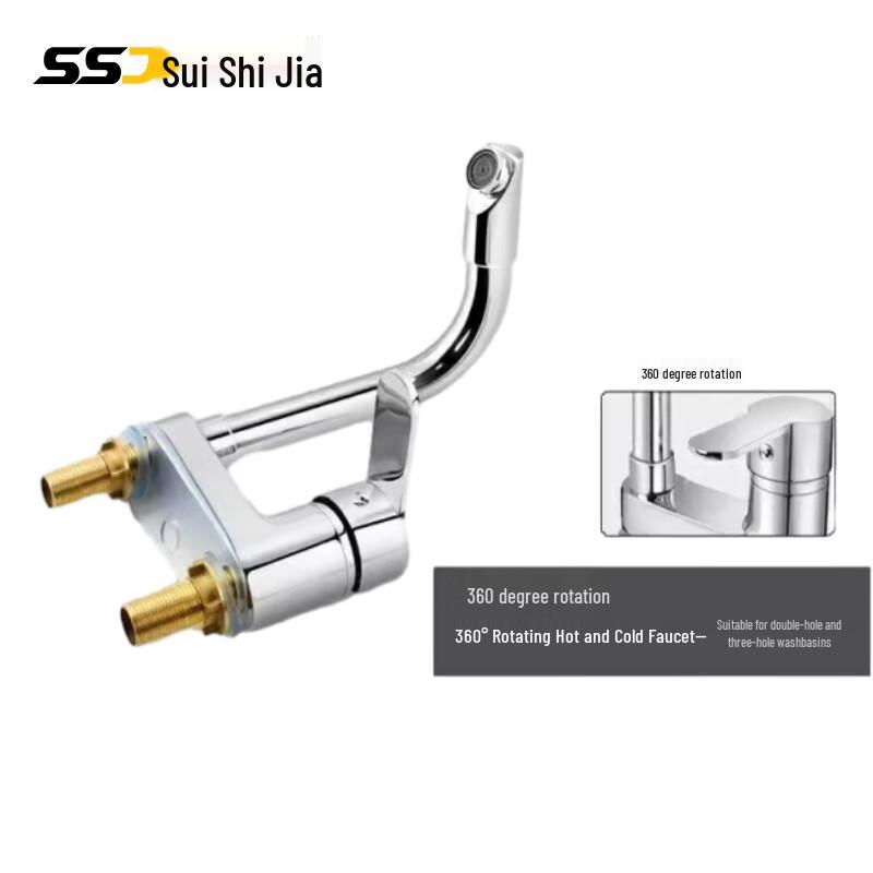 Dual-Handle Hot & Cold Basin Faucet