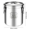 6/12/21/33L Food Airtight Canister 304 Stainless Steel Food Oil Sugar Milk Storage Bucket for Household Kitchen Bar Restaurants