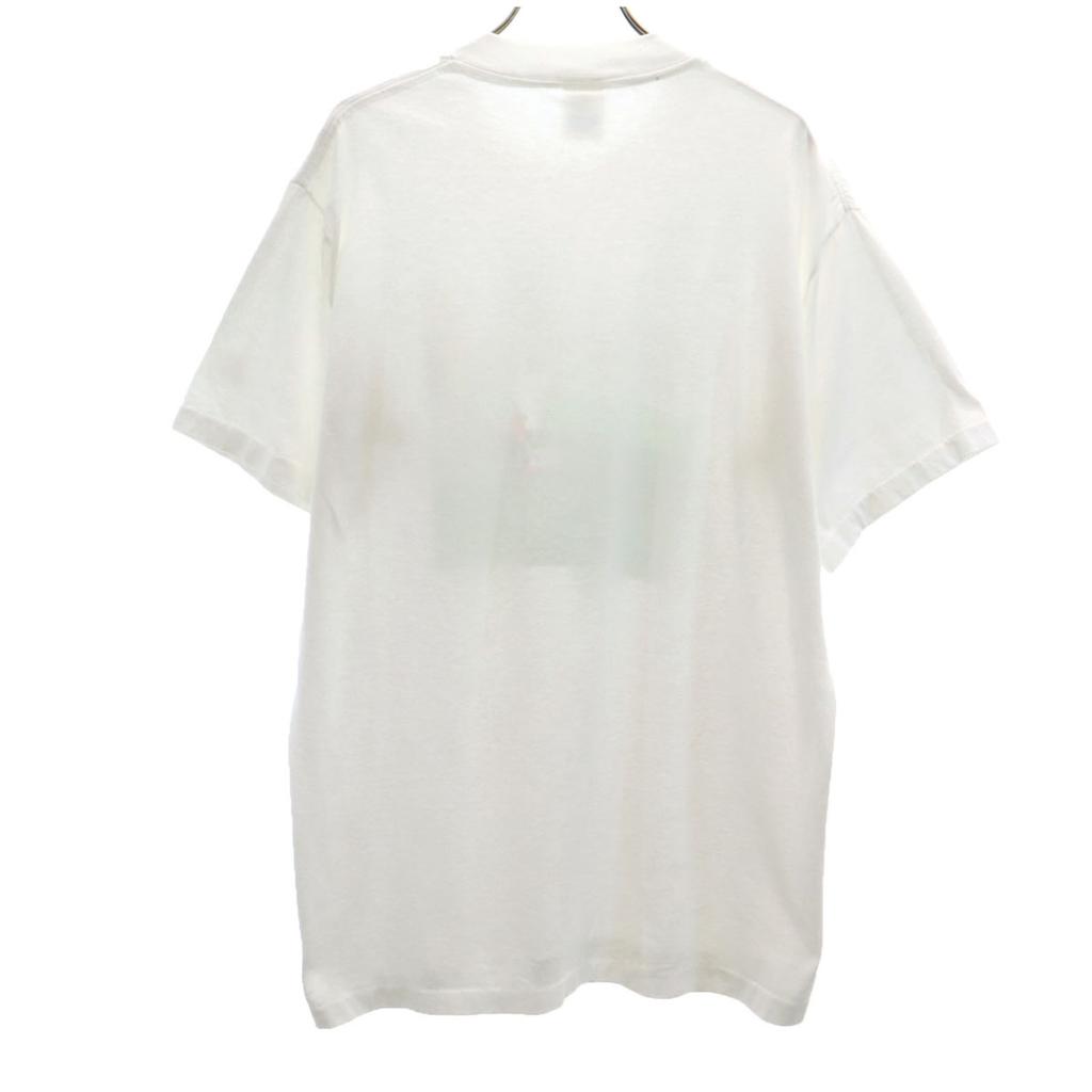 Center Star 90s Old USA made Message Print Short sleeve T-shirt Men's Used