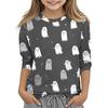 Children's 3/4 Sleeves Printed O-neck Top Everyday Casual T-shirt