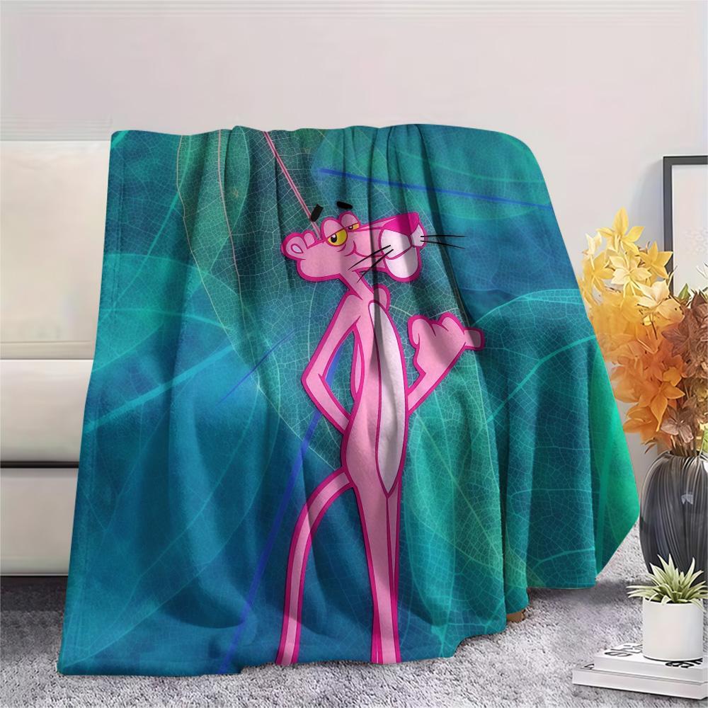 The Pink Panther Flannel Blanket, High Quality Comfortable for All Seasons, Home Decor, Warmth and Comfort