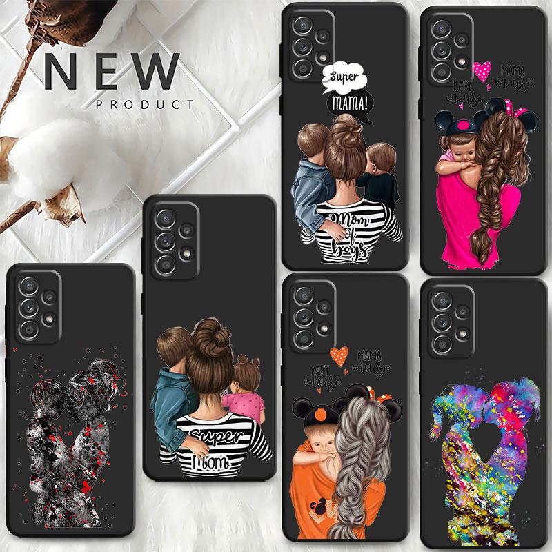 

Phone Case for Samsung Galaxy A72 A13 A22 A11 A71 A21s A51 4G A52 5G A12 A32 A73 A42 A52s TPU Soft Black Cover Brown Hair Girl