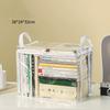 Foldable Large Capacity Storage Bag, Student Dormitory Book Organizer Transparent Waterproof Home Book Organizer and Storage Box