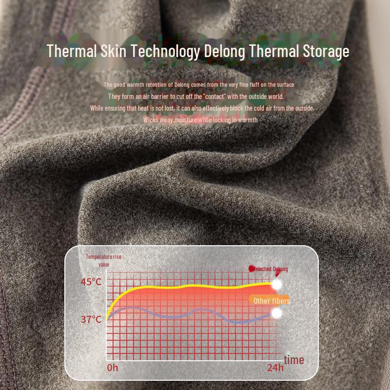 Pocket German Velvet Knee Protector: Unisex, Lacquered, Warm, Anti-Slip Leggings for Autumn and Winter