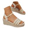 Women'S Wedge Heel Platform Woven Sandals With Strap Open Toe Soft Sole Women Summer Sandals With Heels Women'S Heeled Sandals