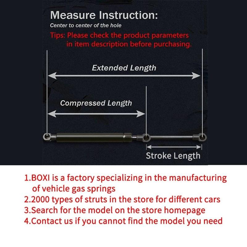 BOXI 2pcs Rear Boot Gas Spring Strut Bars For Ssangyong  Rexton GAB  2002 - 2016 SUV 7143608101 Gas Springs Lift Struts