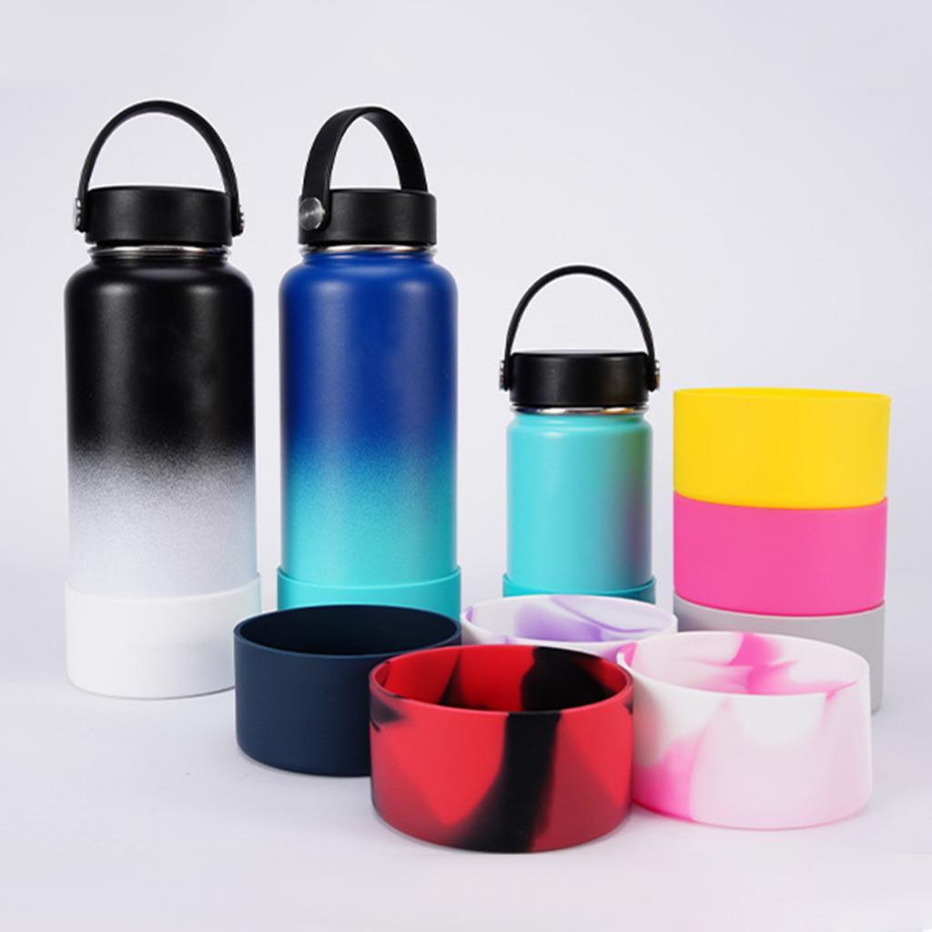 Silicone Boot For Sports Insulation Cup Noise Protective Silicone Water Bottle Bottom Sleeve Cover Tumbler Silicone Cover