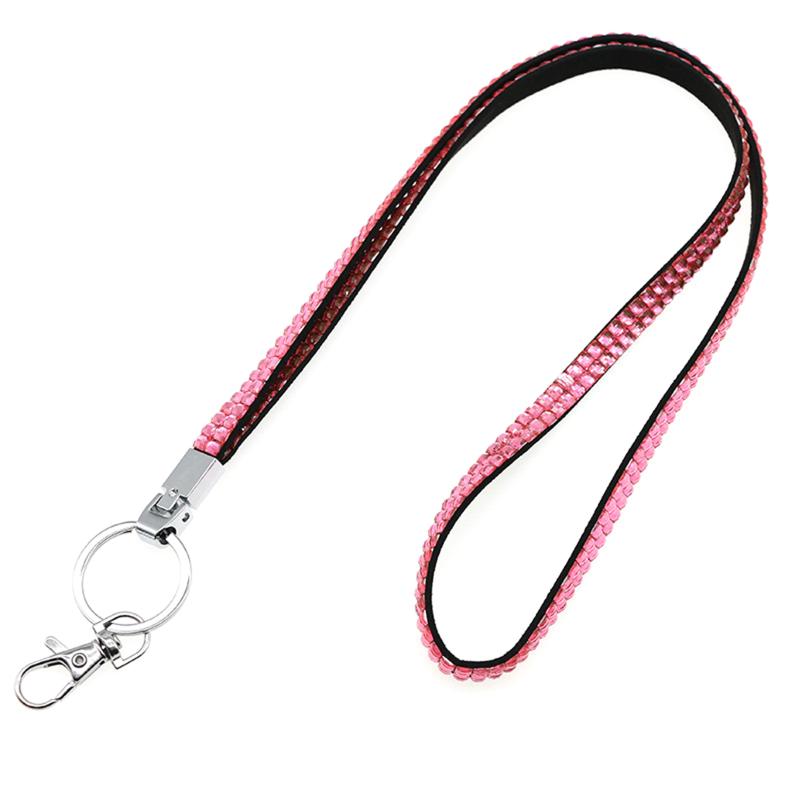 Strong Rhinestone Card Holder Lanyard with Advanced Tensile Durability for School Events and Office Staff