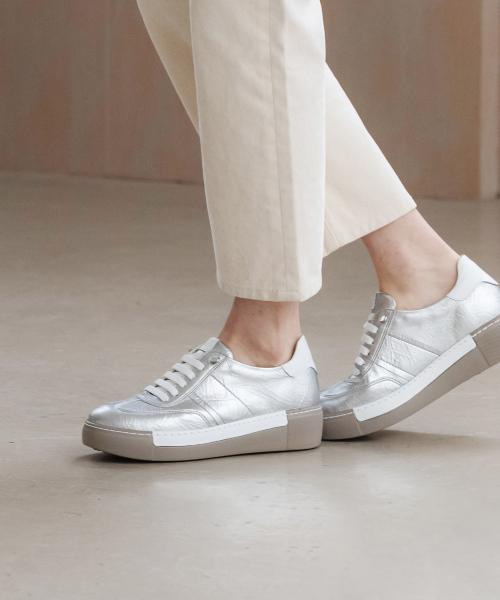 [GISSE] Natural Leather Rudy Sneakers GBW-45201 White-225