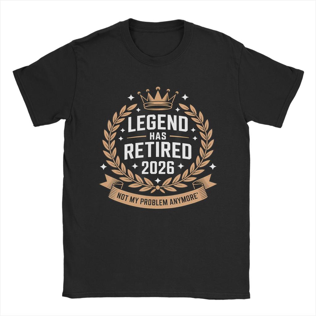 The Legend Has Retired Since  T Shirt Beach  Cotton T Shirts For Male Novelty Pattern Tshirt Short Sleeve Classic Top Tees