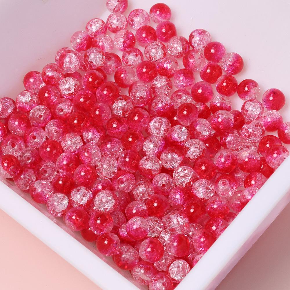 Yori 60 Piecess 10mm Dual Color Glass Loose Beads for Handmade DIY Bracelet Necklace Jewelry Making Supplies Decorative Beads