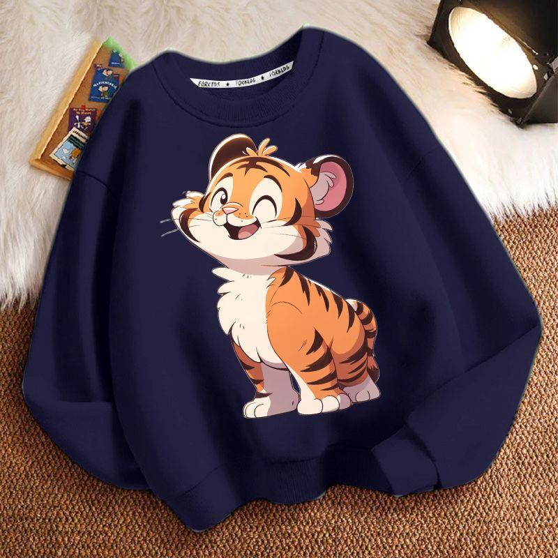 Cute Little Tiger Hoodie for Children, Casual Jacket for Boys and Girls Spring and Autumn
