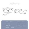 Vintage Round Lightweight Metal Frame Students Glasses Flat Lens for Students