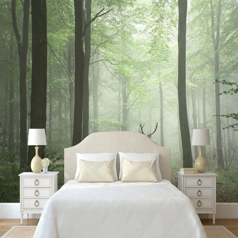 Carta da parati murale 3d moderna foresta albero sfondo muro dipinto soggiorno tv divano studio arredamento casa carta da parati vintage