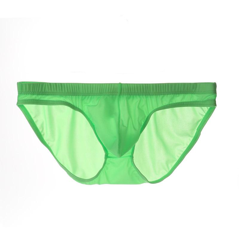 Youye Men's Ice Silk Transparent Low-Waist Breathable Briefs