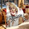 Custom Name Personalized Marilyn Monroe Print Blanket, Home Decor, Bedroom, Sofa, Camping, Couch, Gifts for Birthday ChristmasEnthusiasts