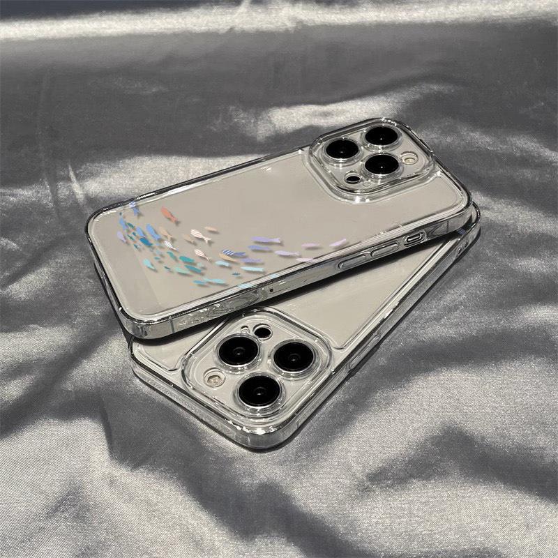 Small Fish Group iPhone Case: 17 Pro Max, iPhone 16/12/11/XR, Full Coverage, Drop-Proof, Soft Design