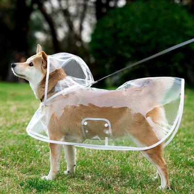 Pet Raincoat Transparent EVA Environmentally Friendly Material Dog Raincoat Waterproof Windproof Pet Clothing Rainy Dog Clothing