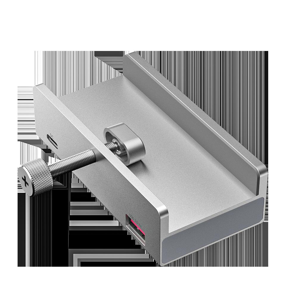 5 In 1 Usb C Docking Adapter with TF SD USB3.0 Aluminum 5 Ports USB 3.0 Clip-type HUB