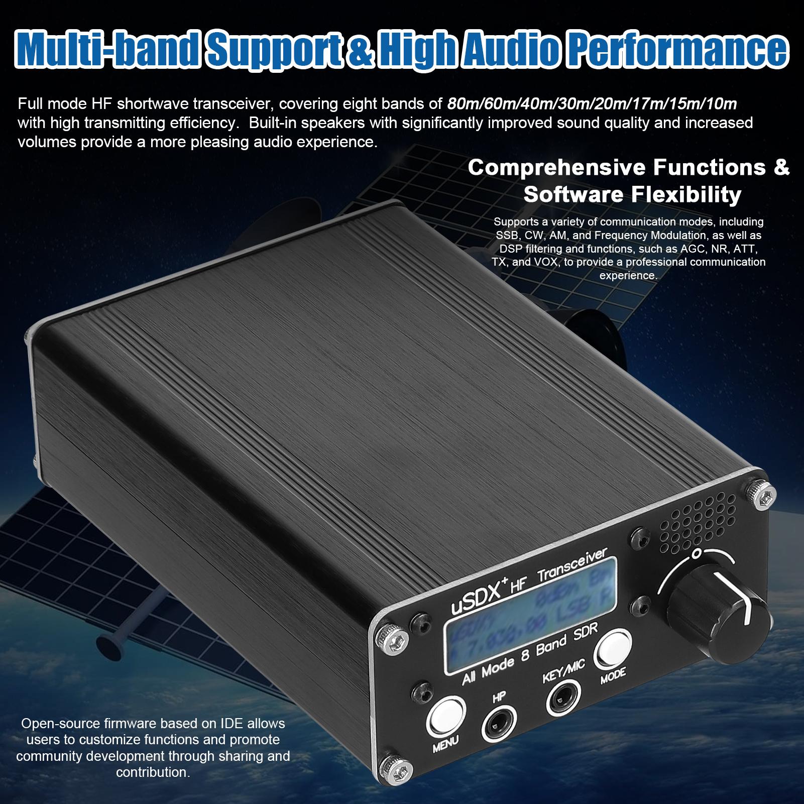 USDR uSDX+ Plus V2 1015172030406080m 8-диапазонный SDR всережимный