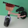Cesto per Bicicletta per Bambini Bici Scooter Cesti con 2 Cinghie in Pelle Regolabili Staccabile in Vimini a Forma di D Impermeabile Durevole Mano