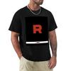 Team Rocket Grunt mit Raketengürtel T-Shirt übergroß Luxus Designer schnelltrocknend Übergrößen Kleidung Herrenhemden Grafik-T-Shirt