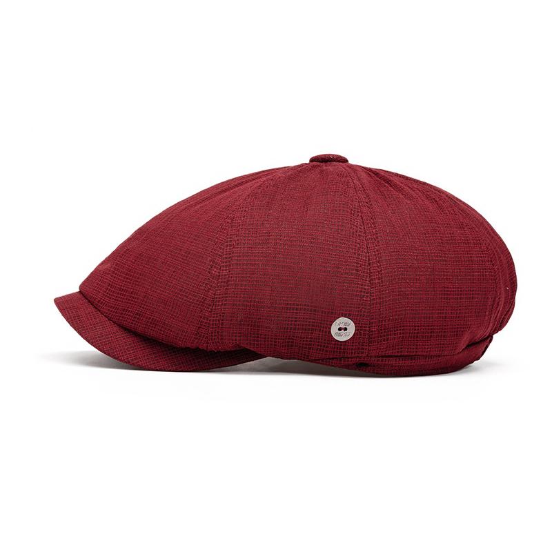 Men Women Spring Summer Beret British Solid Color Forward Cap Outdoor Sun Protection Newsboy Hat