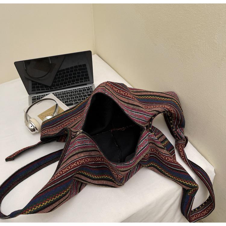 Retro Ethnic Canvas Shoulder Crossbody Bag - Large Capacity Backpack Handbag (2025)