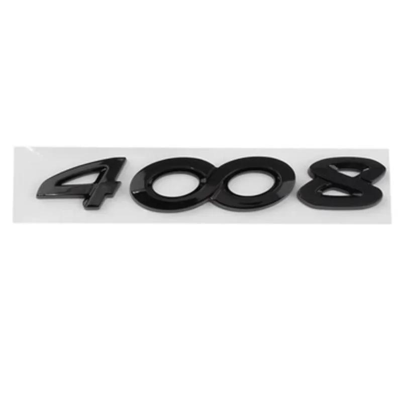 2026 Het Bilklistermärke För Peugeot 2008 3008 4008 5008 3D ABS Silver Svart Logotyp 2008 3008 4008 5008 Emblem Bilmärke Baklucka Dekal S
