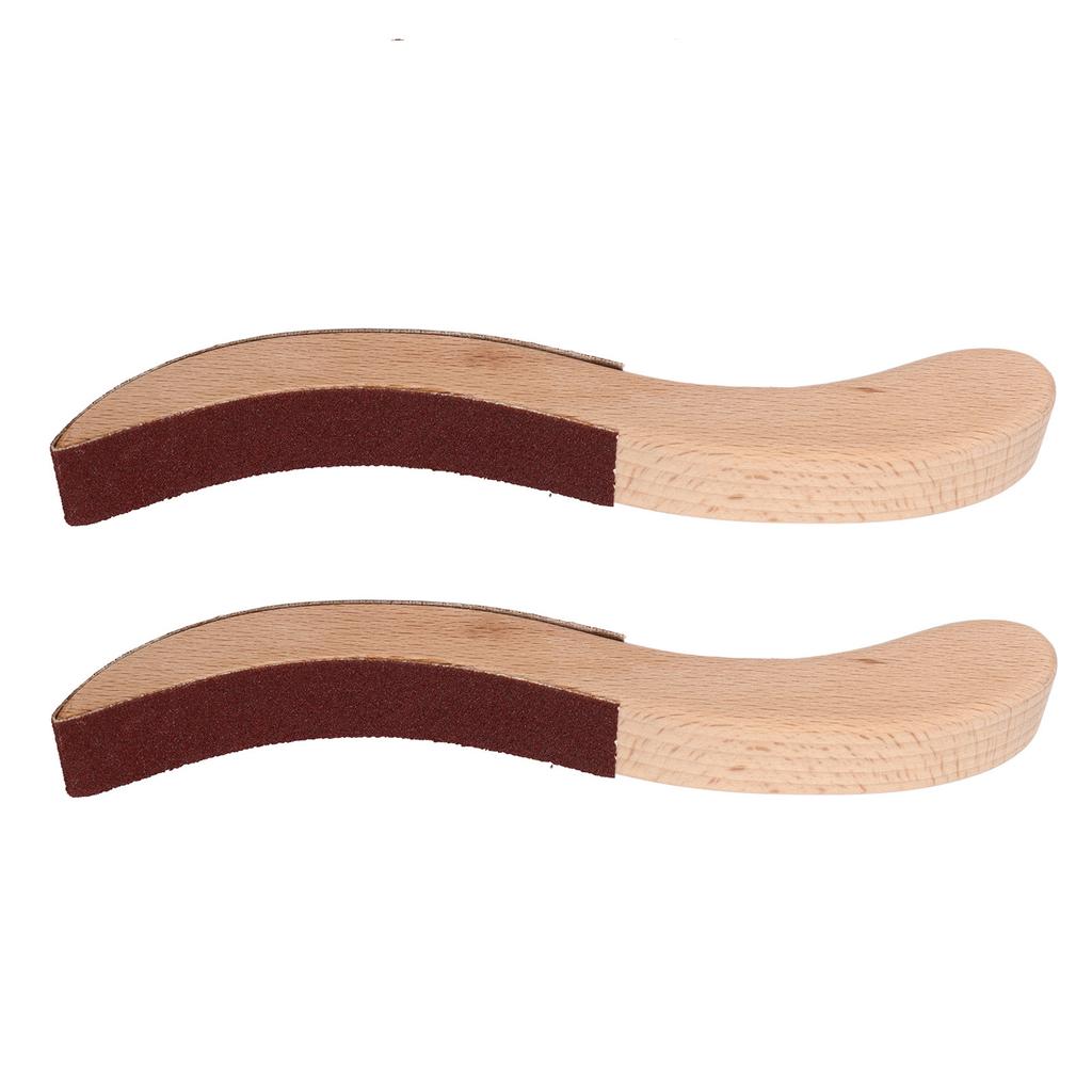 1 Paar Klavierhammerkopf Schleifplatte S-Form Massivholz Filz Polierhammer für Reparatur