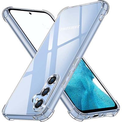 Funda de silicona transparente gruesa a prueba de golpes para Samsung Galaxy A54 5G A34 5G A24 4G A14 4G A04e A50, funda protectora trasera