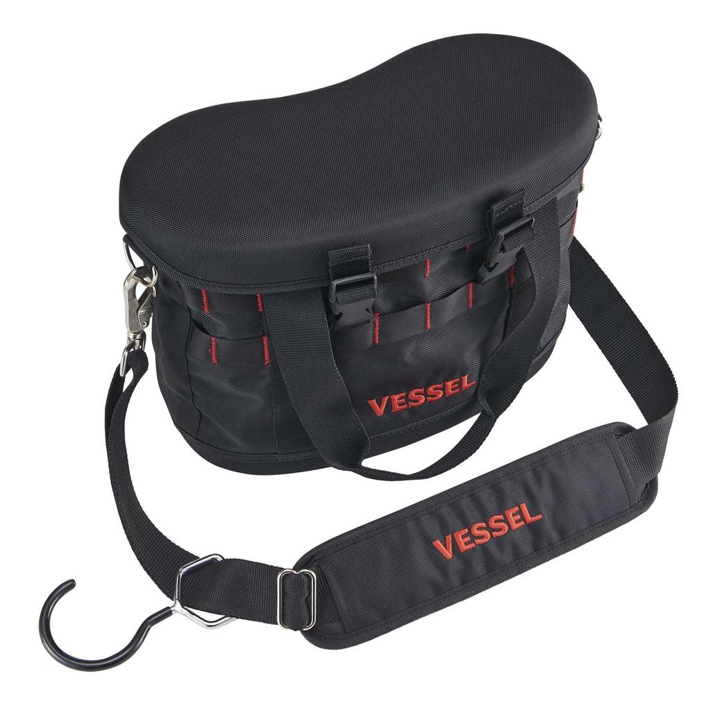 VESSEL Tough Fit Bucket M with with Handle and Lid, Electrician's Bucket, Hook, TBK-300F