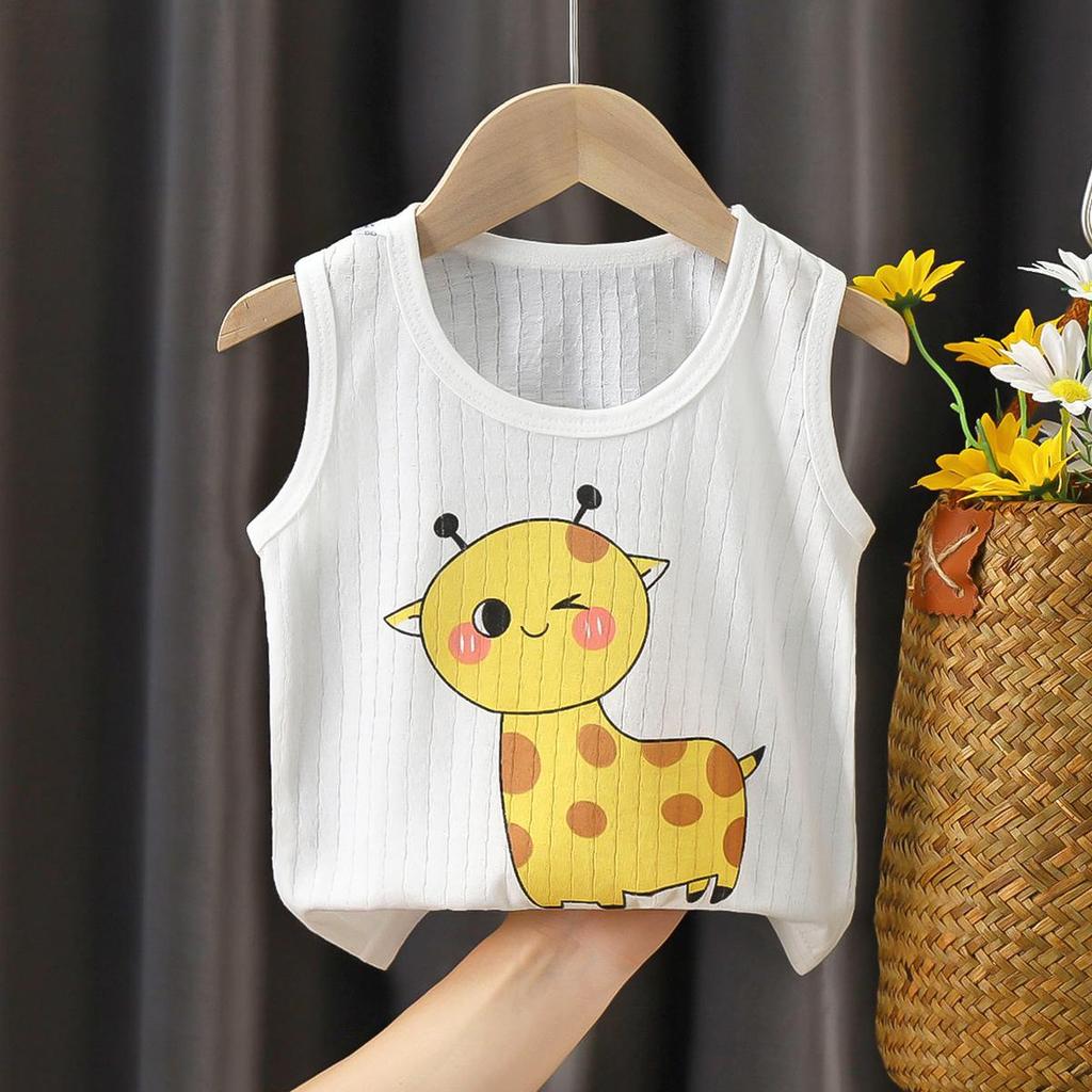 Breathable Cotton Sleeveless Baby Vest for Boys & Girls – Summer Belly Protection