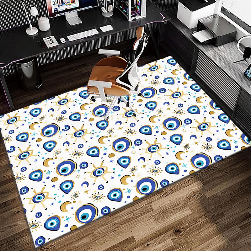 Eyes Pattern Design Art Office Rug Chair Mat, Entryway Carpet, Suitable for Front Door, Bedroom, Living Room, Desk, Holiday Gift
