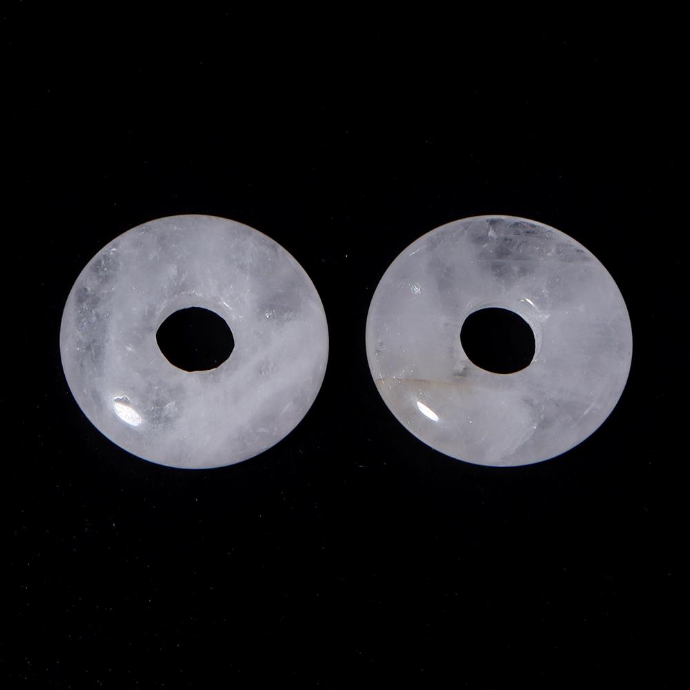 2pcs/lot Big Hole Natural Stone Beads Round Tiger Eye Opal Agate Stone Pendant Beads For DIY Charms Necklace Earring Accessories