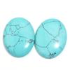 2-10 pezzi Cabochon di Turchese Blu Naturale Cabochon Ovale con Fondo Piatto Perline Sfuse Per la Realizzazione di Gioielli Anello Fai da Te Accessori per Collana