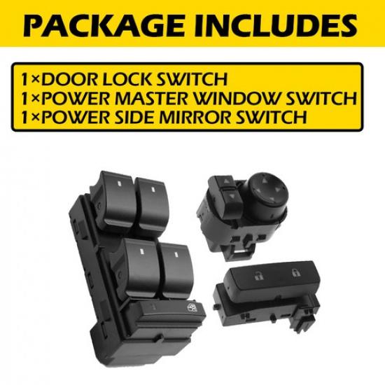 3 X Switch Control Window Door Lock Mirror For Chevrolet Silverado GMC Sierra EK