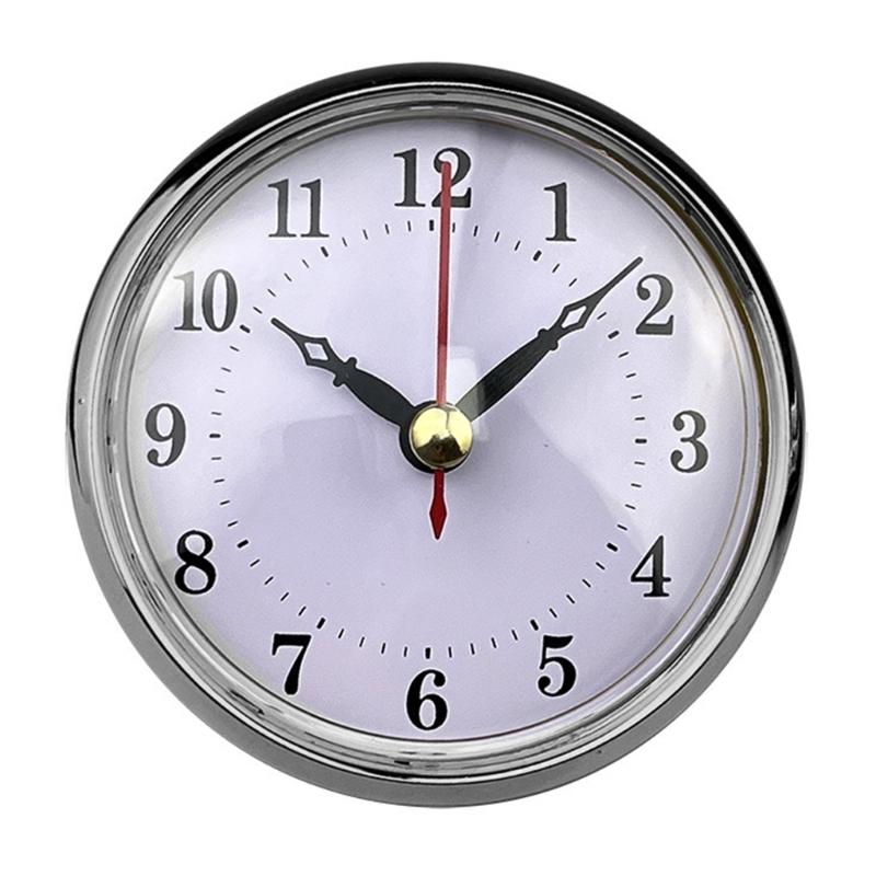 3-1/8Inch(80mm) Clock Insert Roman Numeral Round Watch Insert Gold/Silver Trim Perfect for Decorating and Gifting