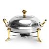 2,5L/3L Edelstahl Buffet Serviertablett Set Speisentablett Chafing Dish Suppenwärmer Tablett Set Neu