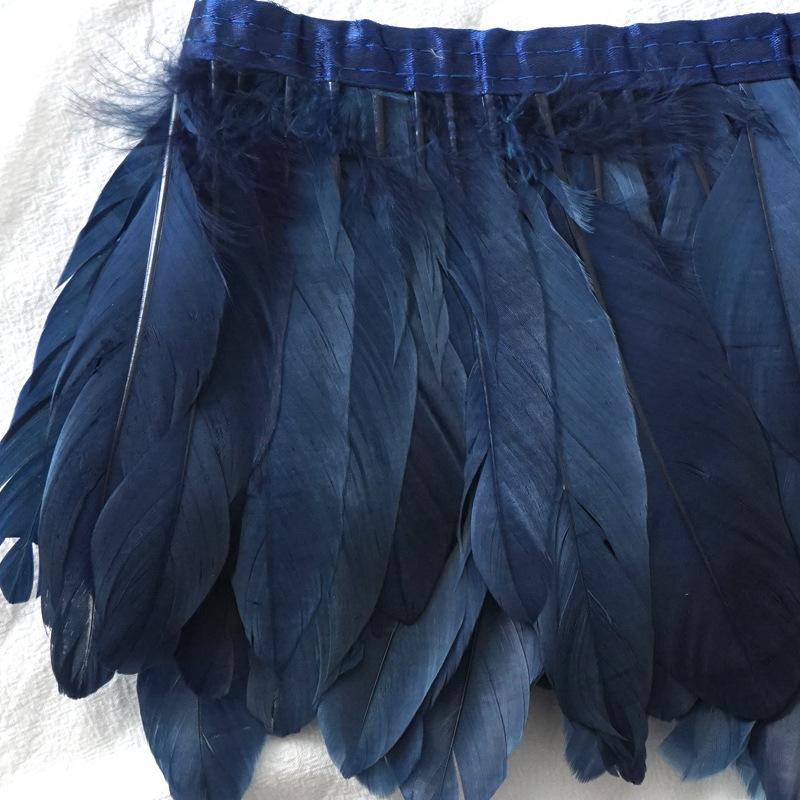 Color Hard Floating Feather Cloth Edge Goose Feather Cloth Strip Diy Feather Flower Skirt Shawl Stage Costume Wing Decoration