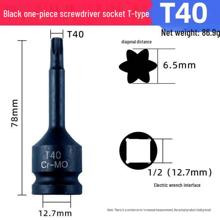 12-Punkt Torx Sechskant-Steckschlüsselsatz für pneumatische und elektrische Schlagschrauber – Schraubendreherbits für die Autoreparatur