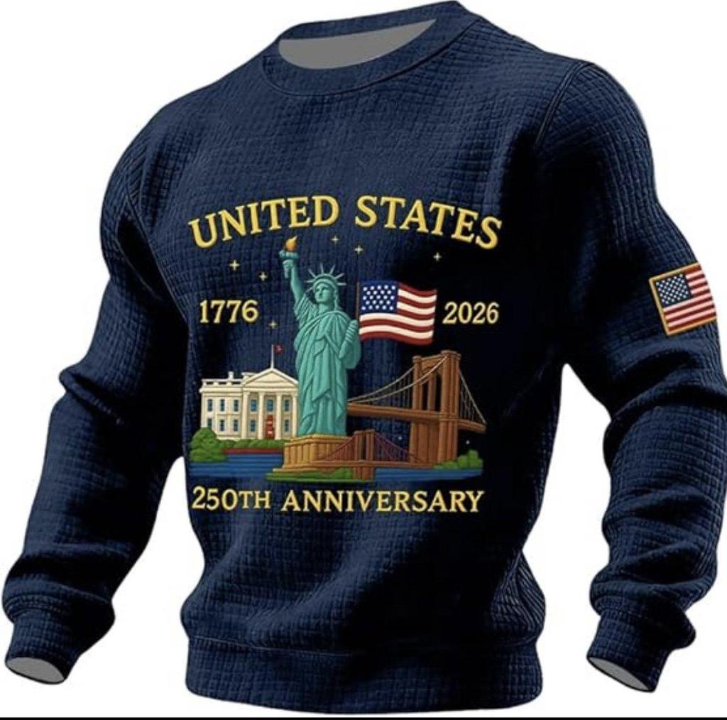 2025 Men's Plaid Embroidery Round Neck Digital Hoodie - New Loose European and American Style