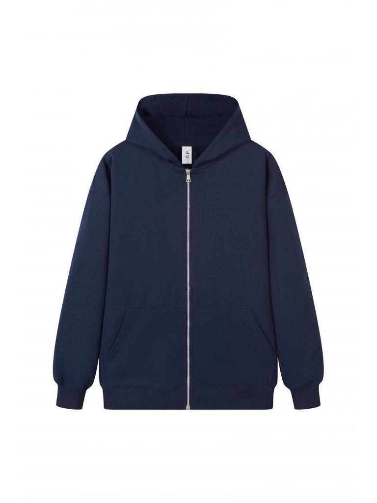 Men’s Autumn Cotton Zipper Hooded Cardigan Sweatshirt - 300g Pure American Cotton Jacket