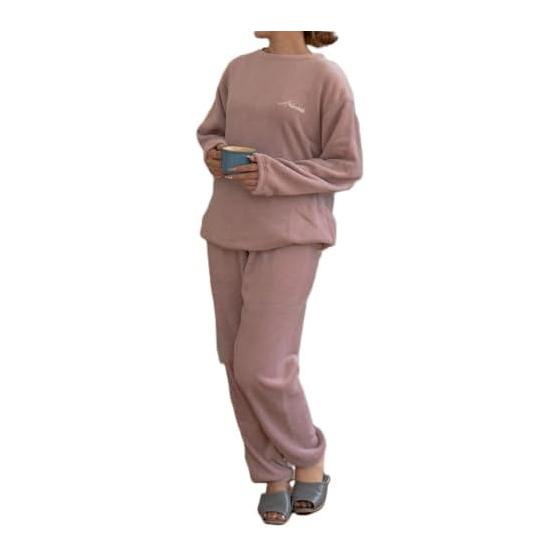 [Wego] Micro Shaggy Room Wear, Loungewear, Warm Setup, Pajamas, Clothes, Gift, Present, Simple, Women s