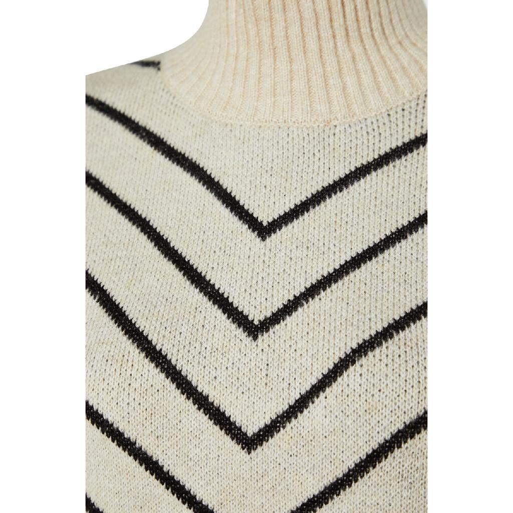 Stein Gestreifter Rollkragen Strickwaren Pullover Tctaw24ak00101