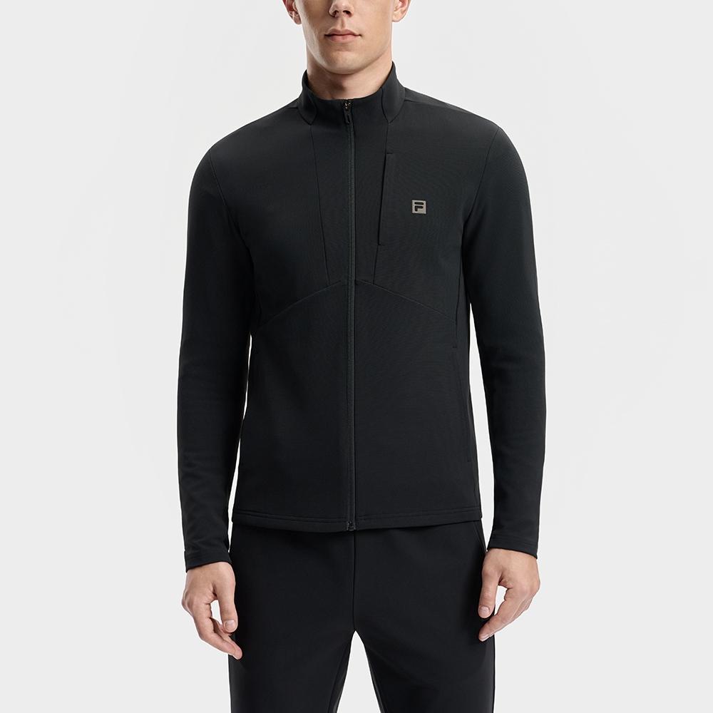 Fila Fitness Series Knit Stand Collar Zip Jacket Men Jackets A11M541506F-BK
