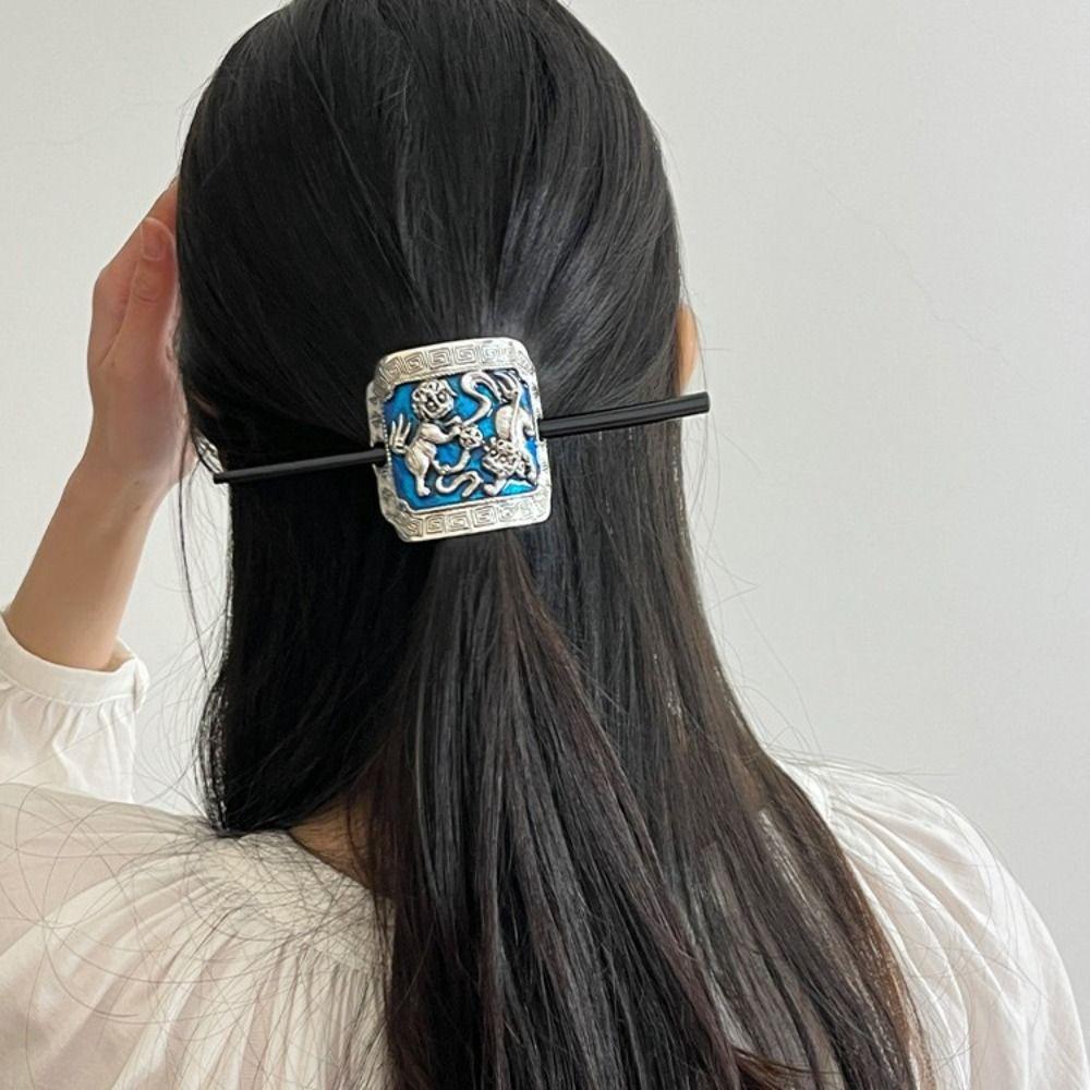 Magpie Retro Enamel Hairpin Ethnic Style Hair Accessories Hair Sticks for Long Hair  Decoration